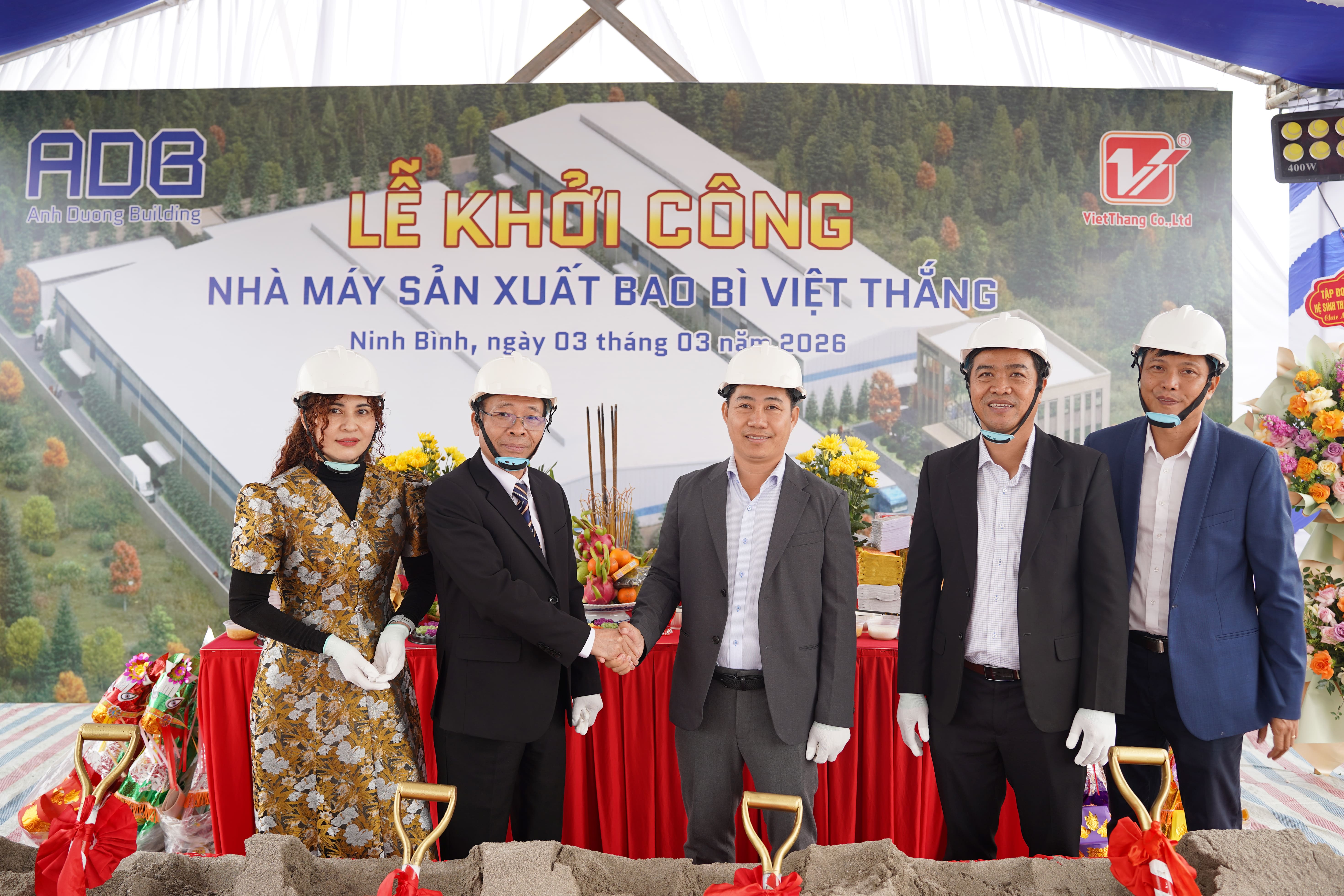 MỞ BÁT KHAI XUÂN 2026 – ÁNH DƯƠNG BUILDING KHỞI CÔNG NHÀ MÁY BAO BÌ VIỆT THẮNG